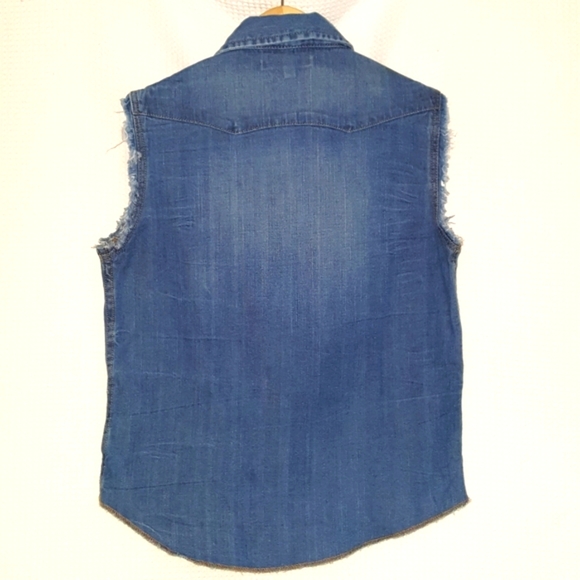 Piazza Italia Italy Boys 7-8 Denim Jean Shirt - Picture 3 of 4